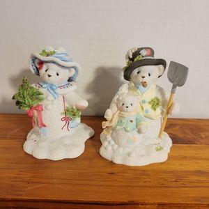 Cherished Teddies Set Of Two, Mack & Mallory 2004 and Yvonne 2004.